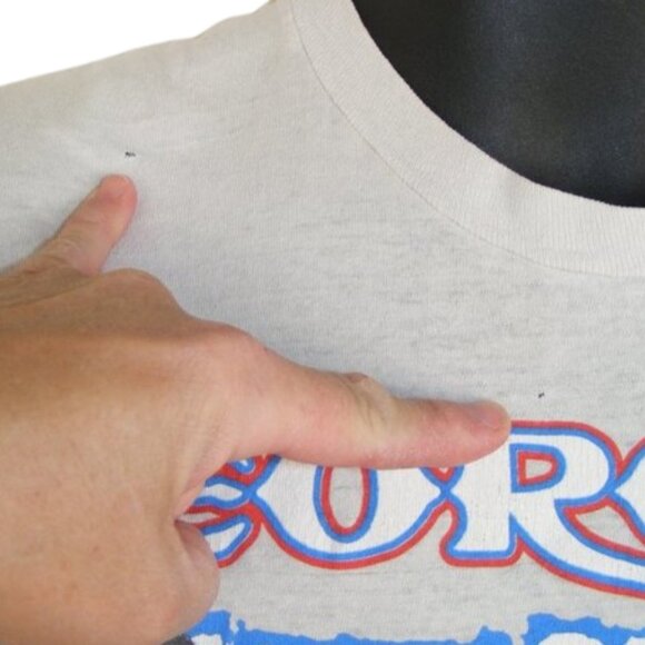 EUROPE Concert Tshirt L Off-White, Band photo, 1987, Short sleeves, VINTAGE - Picture 7 of 11